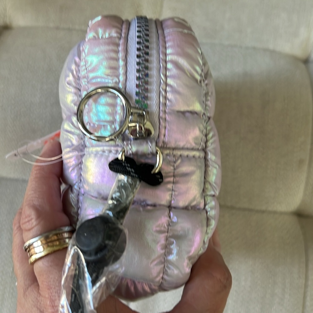 Free People Quilted Mini Pouch Limited Edition Iridescent - Picture 9 of 11